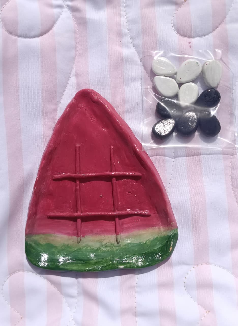 CLAYBOP Handmade Tic-Tac-Toe Board + Foodie Pieces